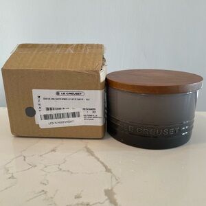 Le Creuset Flint Canister with Wooden Lid